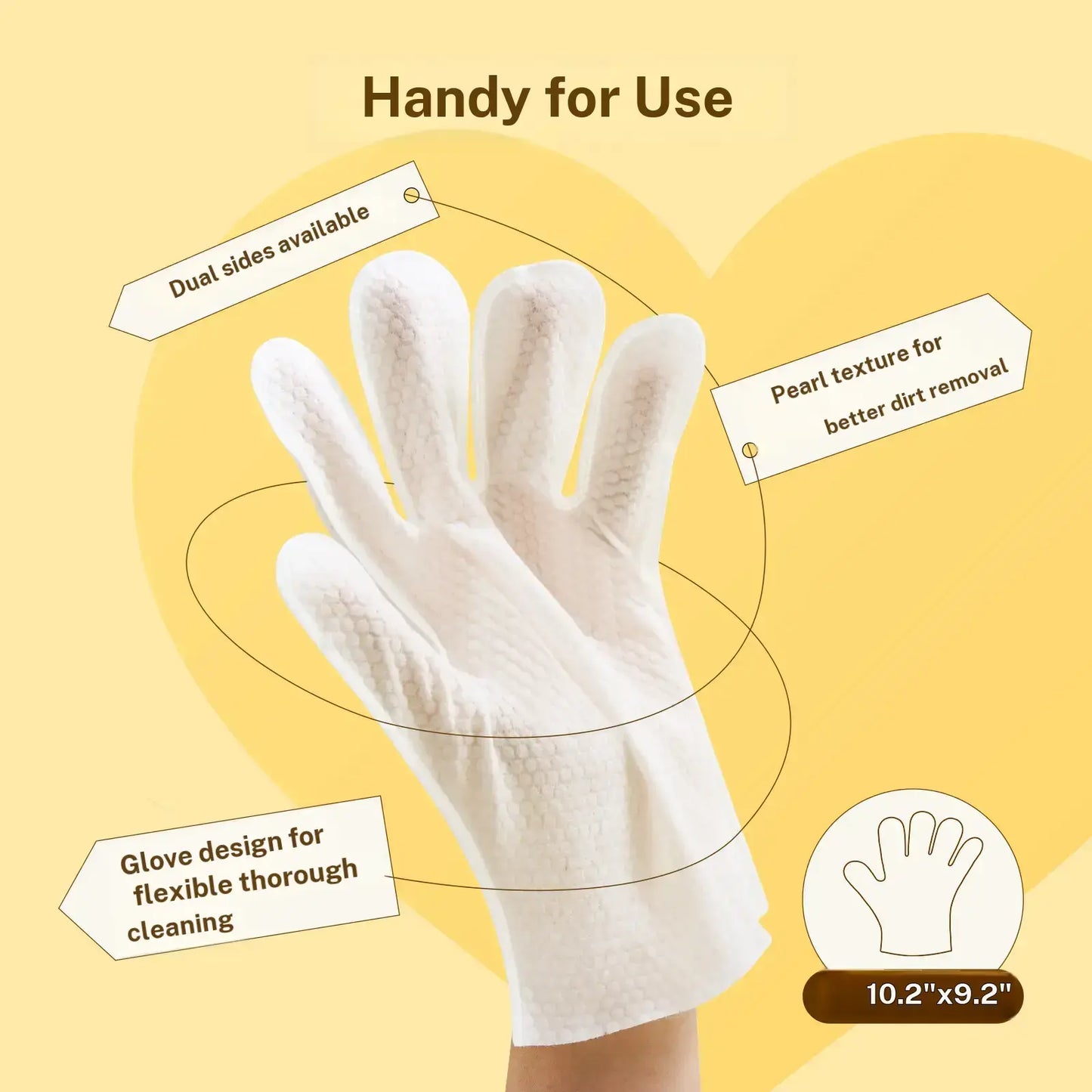 HICC PET Disposable Dog Grooming Wipes (20Pcs) - Natural, Hypoallergenic, No-Rinse Mess-Free Grooming Wipes with Fermented Oils for Hair Removal, Sticky Hair Control, Deodorizing, Skin Moisture, Paw Care, Outdoor Use