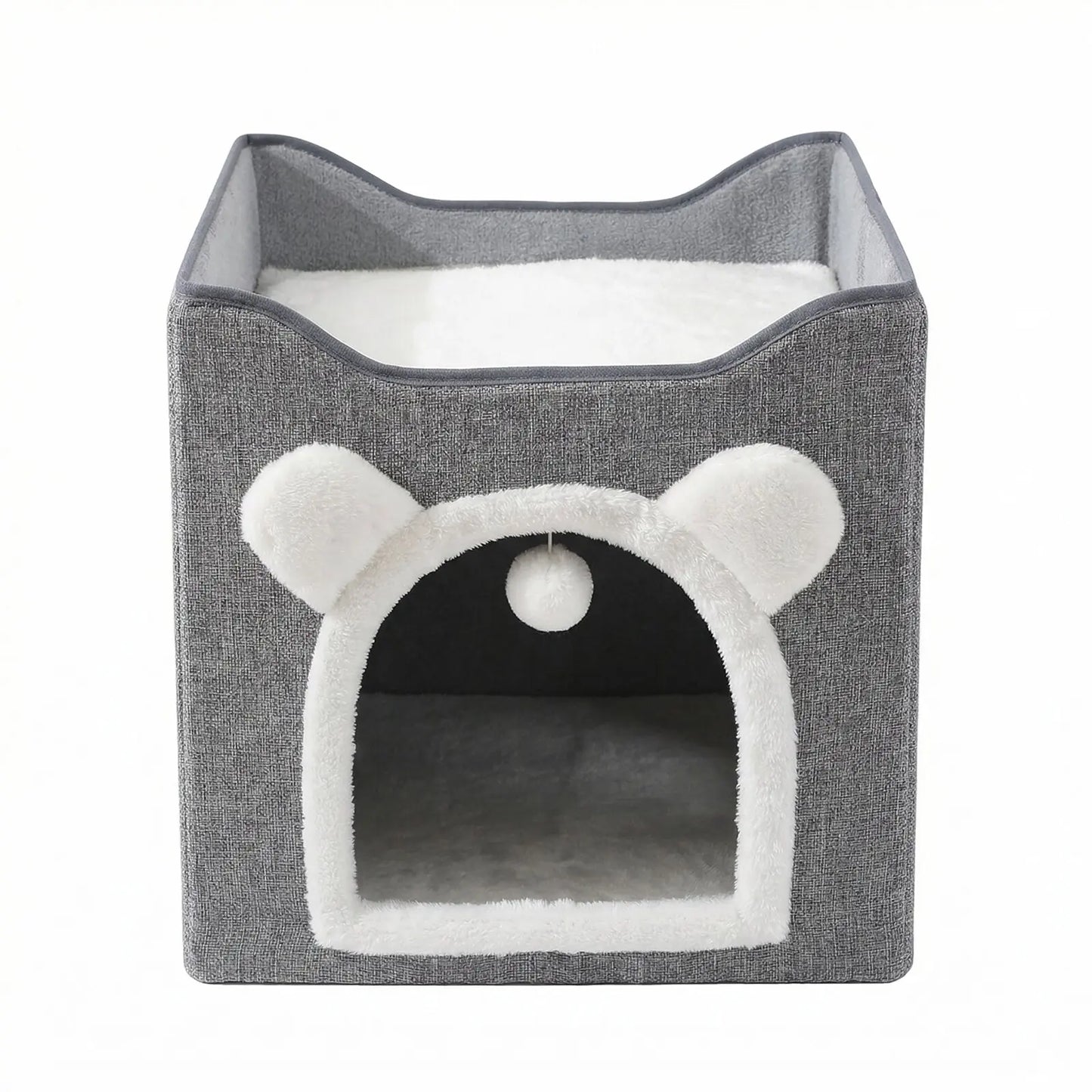 3-In-1 Foldable Cat House & Sisal Scratcher | Double-Layer Semi-Enclosed Bed Outdoorfun