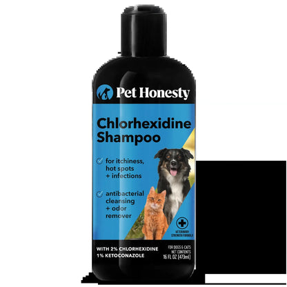 Pet Honesty Chlorhexidine Cat & Dog Seasonal Itch Relief Shampoo, for Allergies, Itching, Skin and Coat Support Helps Shedding, Hot Spots, and Deodorizing Dog, Cat & Kitten Shampoo & Grooming Supplies for Bath