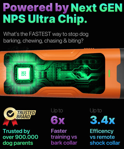 NPS 2025 Release Dog Bark Deterrent Device Stops Bad Behavior - No Need Yell or Swat, Just Point to a Dog, Hit the Button - Long-Range Ultrasonic