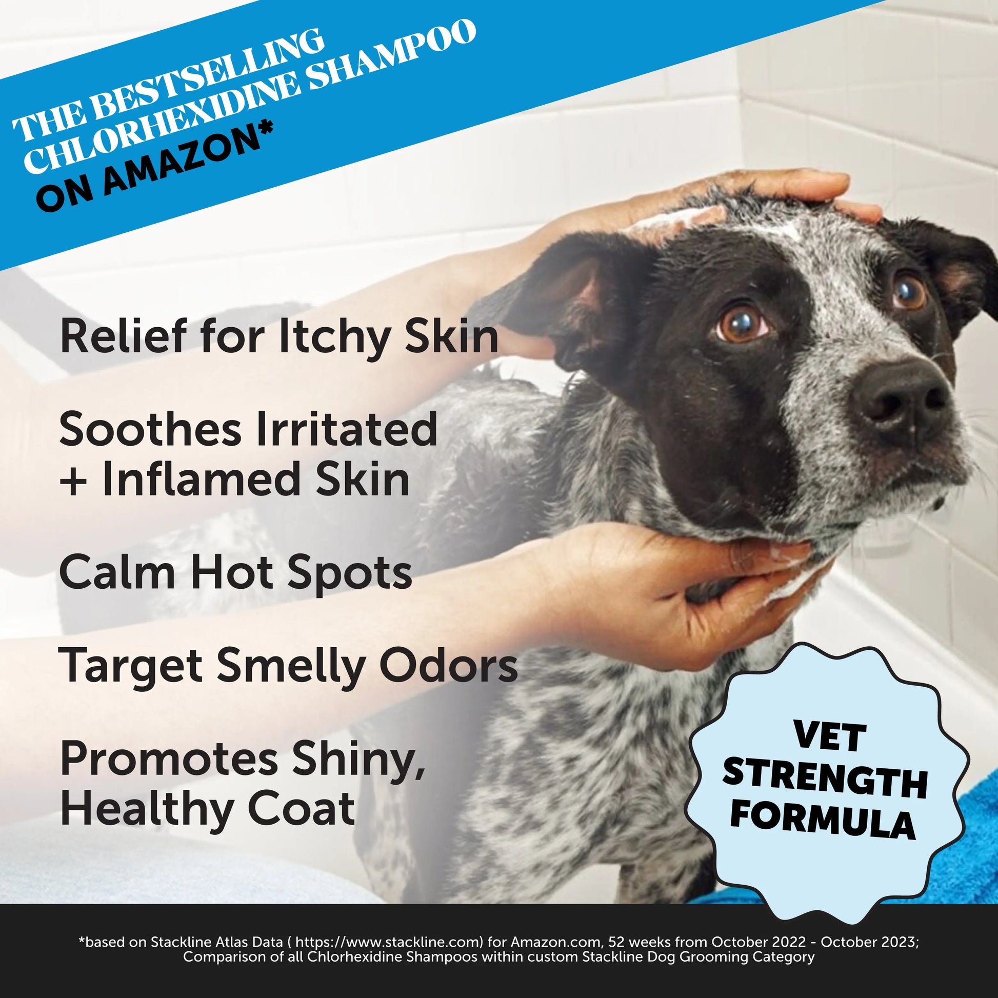 Pet Honesty Chlorhexidine Cat & Dog Seasonal Itch Relief Shampoo, for Allergies, Itching, Skin and Coat Support Helps Shedding, Hot Spots, and Deodorizing Dog, Cat & Kitten Shampoo & Grooming Supplies for Bath