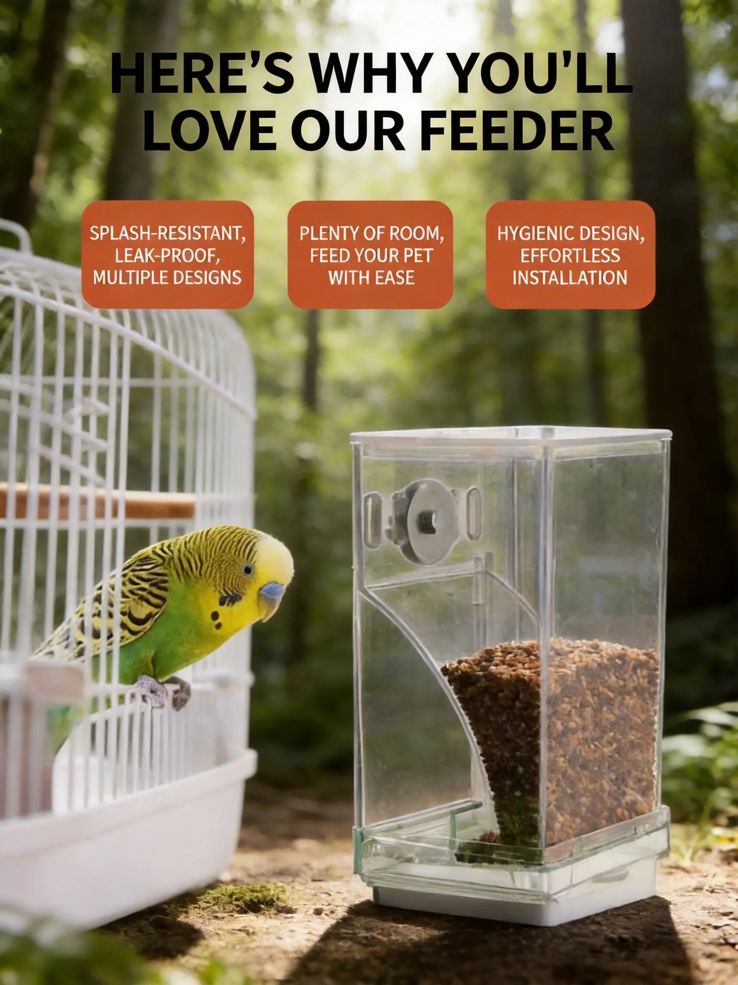 Bird Feeder, Transparent Hanging Feeder, Outdoor Hanging Bird Feeder, Floating Birdhouse, Pet Supplies & Porch Decor Birdfeeder Birdfeeding Birdlovers Birdsoftiktok Birdfeeder Birdfeeding Birdlovers Birdsoftiktok No-Spill Bird Feeder