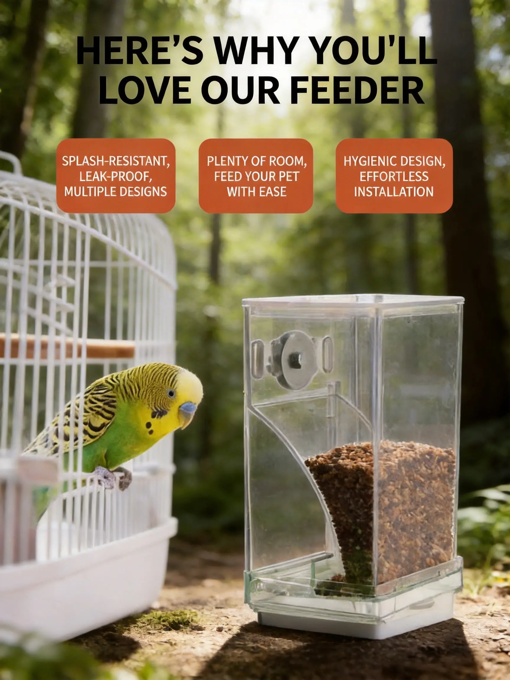 Bird Feeder, Transparent Hanging Feeder, Outdoor Hanging Bird Feeder, Floating Birdhouse, Pet Supplies & Porch Decor Birdfeeder Birdfeeding Birdlovers Birdsoftiktok Birdfeeder Birdfeeding Birdlovers Birdsoftiktok No-Spill Bird Feeder