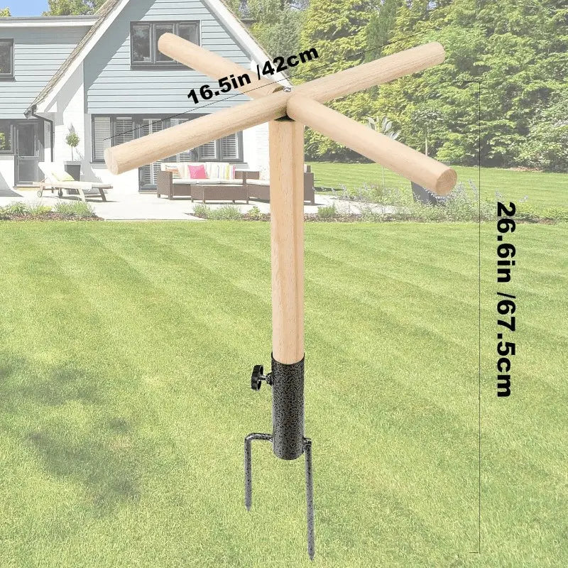 Chicken Coop Perch Toy, Wooden Chicken Ladder with Metal Stake, Chicken Coop Accessories, Suitable for Poultry, Roosters, Chicks, Birds, Parrots