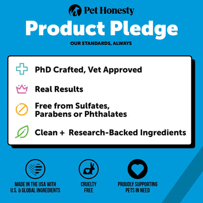 Pet Honesty Chlorhexidine Cat & Dog Seasonal Itch Relief Shampoo, for Allergies, Itching, Skin and Coat Support Helps Shedding, Hot Spots, and Deodorizing Dog, Cat & Kitten Shampoo & Grooming Supplies for Bath